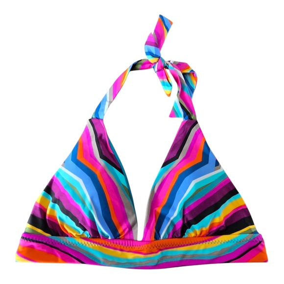 Trina Turk Multicolor Striped Bikini Top Size 8